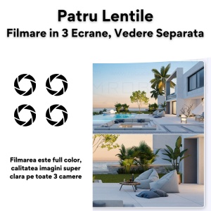 Camera de Supraveghere WIFI 8K, 12MP, Zoom 10X, 4 lentile, 3 ecrane - Img 6