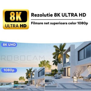 Camera de Supraveghere WIFI 8K, 16MP, Zoom 10X, 4 lentile, 3 ecrane + CADOU Card SD 64GB - Summer Sale - Img 5