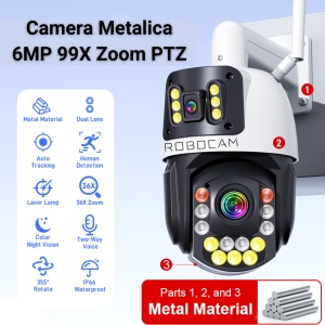 Cameră de Supraveghere WiFi, Zoom 99X vedere la 2000m, Viziune Nocturnă 150m, Carcasa Metalica - Img 4