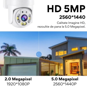 Camera Supraveghere IP Wi-Fi 5MP V1 + Card Micro SD 32 - Img 4