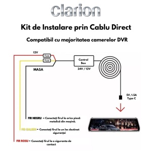 CLARION Kit Cablu Camera DVR la tabloul de sigurante - Img 3
