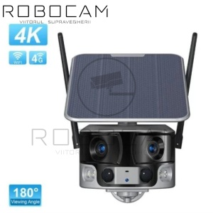 Cameră Supraveghere 4G cu Panou Solar, Audio, Vedere Nocturnă, Detecție Mișcare, Control prin Telefon - Img 2