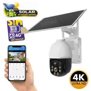Camera Supraveghere cu Panou Solar si Cartela SIM, 5MP, 3G/4G