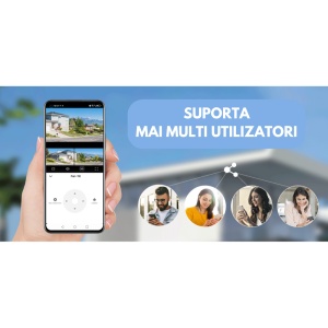 Cameră Supraveghere WiFi Exterior cu Zoom Optic 20X, Multi-Lentilă, Viziune Nocturnă și AI + CADOU CARD SD 64 - Img 9