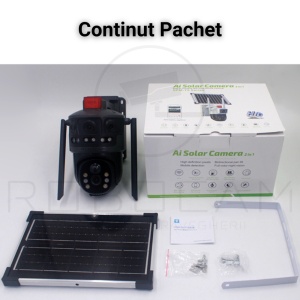 Cameră de Supraveghere 4G, Solară, Duală, Panoramica, cu 4MP, Panou Solar și Detecție Mișcare + CARTELA CU INTERNET - Img 10