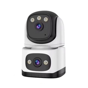 Cameră de supraveghere interior WiFi, dual lens 2+3 MP, lentilă 4 mm, detectie mișcare, auto tracking, night vision full color, microfon și difuzor, slot card - Img 1