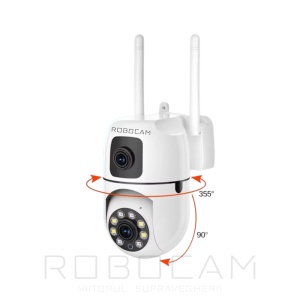 Camera de Supraveghere WiFi, 2 Vederi, Detectie Miscare, Alarma, V380 + CADOU CARD SD32GB - Img 3
