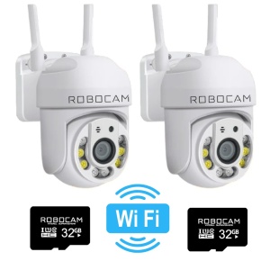 PROMO 2 Camera Supraveghere IP Wi-Fi 5MP V1 + 2 Carduri Micro SD CADOU - Summer Sale - Img 1