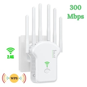 Amplificator WiFi 300Mbps 3 în 1 cu 6 Antene Externe – Router, Access Point și Repeater