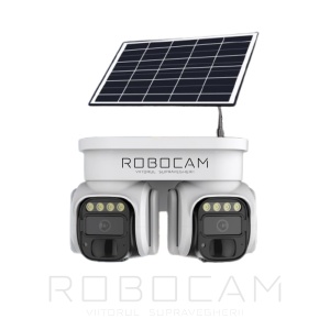 Camera 4G Dubla, Panou Solar, 2 Camere Rotative, Suport Prindere Colt, 4MP, Detectie si Urmarire Persoana - Img 2