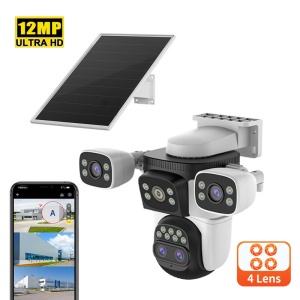 Cameră 4G Solară Robocam RBC-Q10 – 4 Lentile (4 mm + 4 mm + 4 mm + 12 mm), 12 MP, AI Human Tracking, Night Vision Color & IR, Audio Bidirecțional, Aplicație O-KAM Pro - Img 2