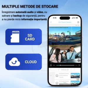 Cameră Auto 4G Robocam RBC-V2 – Monitorizare Parcare 24/7, Dublă Lentilă, GPS, Radar & Vibrație, Vizualizare Live prin UBox, Stocare Cloud / Card SD - Img 10