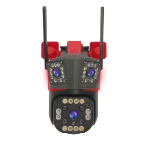 Cameră de Supraveghere Dubla Panoramica 12MP Ultra HD, 4G, PTZ 355°, Zoom 5X, Night Vision Color, Audio Bidirecțional