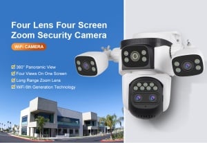 Camera IP Speed Dome WiFi 6 , 4 Ecrane, zoom 10x, 8 MP, Auto-Tracking, IR 30m, Audio Bidirecțional - Img 9