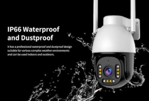Cameră Supraveghere IP Speed Dome WiFi PTZ, Full Color, 2MP, Lentilă 4mm, Audio Bidirecțional, Slot Card, Auto Tracking, Detecție Umană, Alarmă cu Lumină Caldă - Img 6