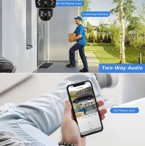 Cameră Supraveghere Solară PTZ 6MP cu 2 Lentile, 360°, 4G, Audio Bidirecțional, Vedere Nocturnă, Alarma, 12.000mah - Summer Sale - Img 6