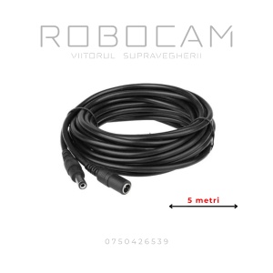 Prelungire Cablu de Alimentare, 5m, Compatibil camere CCTV 12V, WiFi - Img 2