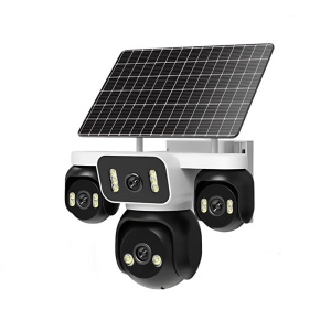 Cameră 4G Solară Robocam – 4 Lentile 4 mm, Full Color, AI Humanoid, Audio Bidirecțional, Baterie 8×2000 mAh, Aplicație HiEasy