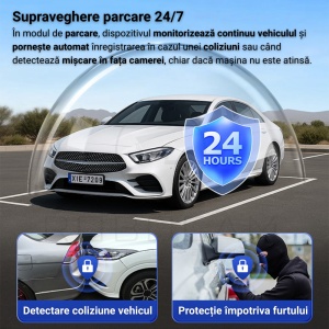 Cameră Auto 4G Robocam RBC-V2 – Monitorizare Parcare 24/7, Dublă Lentilă, GPS, Radar & Vibrație, Vizualizare Live prin UBox, Stocare Cloud / Card SD - Img 7