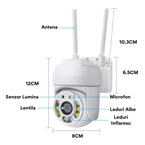Camera Supraveghere IP Wi-Fi 5MP V1 + Card Micro SD 32 - Img 8