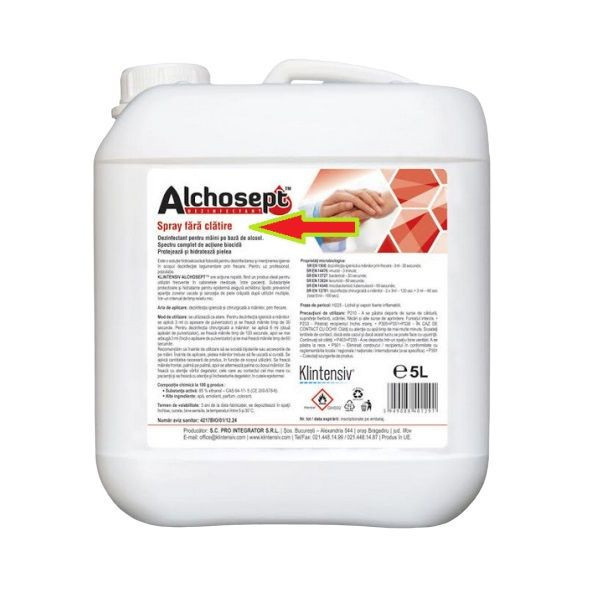 Alchosept - Dezinfectant pentru maini si tegumente, 5000 ml
