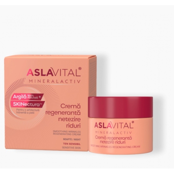 Cremă Regenerantă de Noapte pentru Netezirea Ridurilor Aslavital Mineralactiv 50 ml