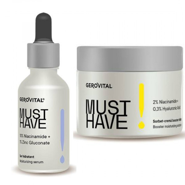 Pachet ser hidratant 30 ml + crema hidratare 50 ml MUST HAVE