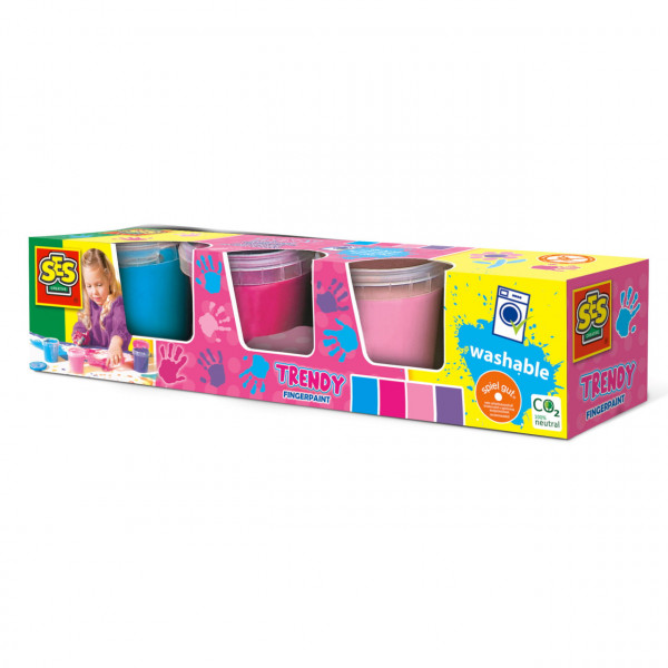 Set acuarele pentru degete 4 x 145 ml (girly)