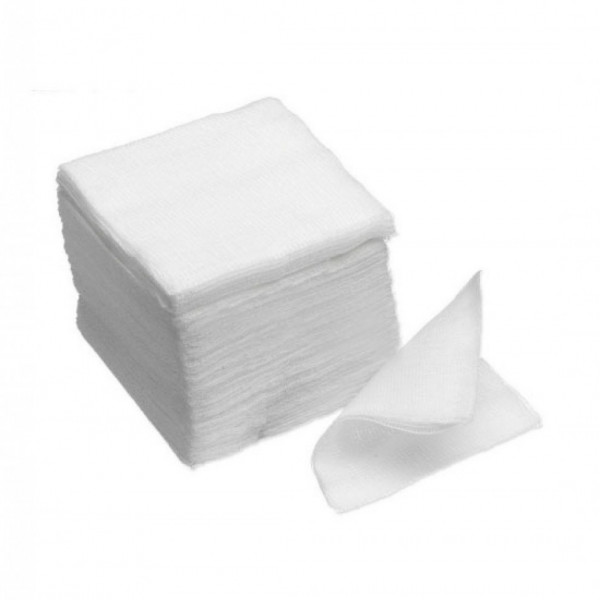 Comprese nesterile tifon pliat 12 pliuri, 7.5cmx7.5cm, 100 buc/pachet