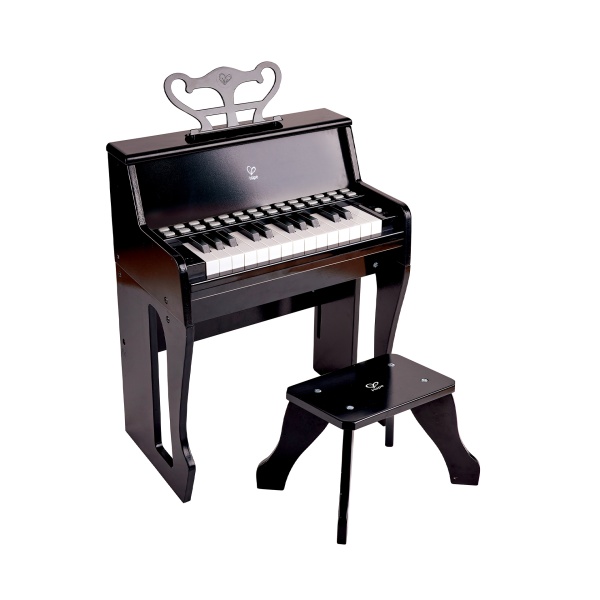 Learn with Lights Black Piano with Stool