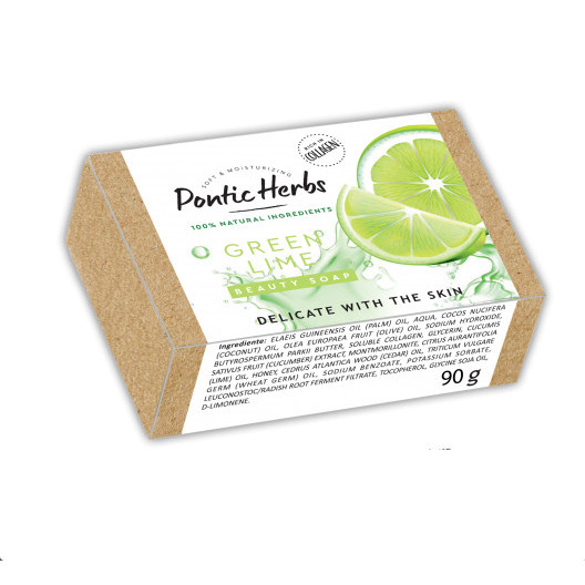 Pontic Herbs Sapun solid Green Lime, 90 grame