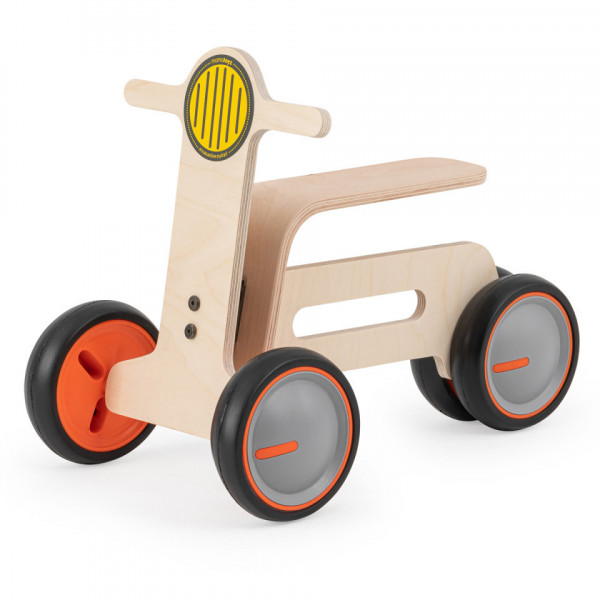 Bicicleta cu 3 roti pentru copii MamaToyz Tribike, din lemn natural, fara pedale
