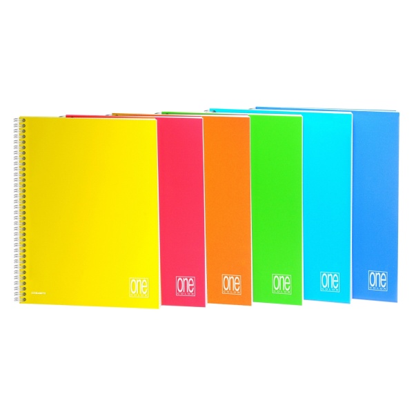 Caiet A4+ cu spirala - One Color, 80 g/m2, 80 pag., coperta PP (Matematica)