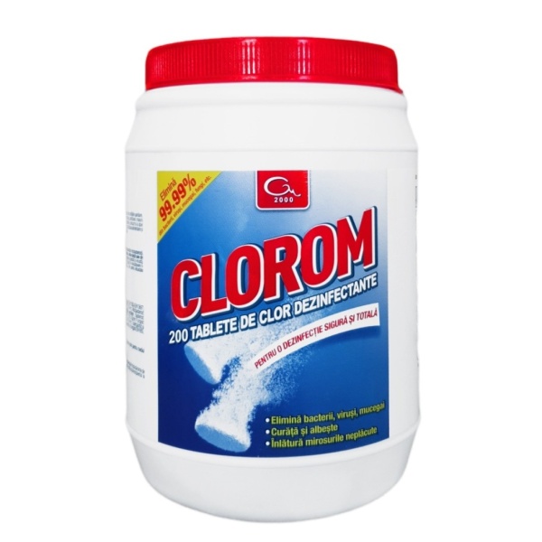 Clorom - tablete efervescente, 200 tablete/cutie