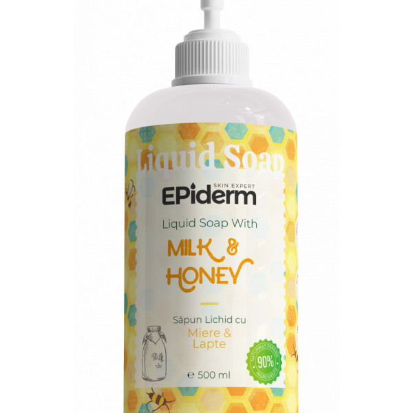 Epiderm Sapun lichid cu extract de lapte si miere 500 ml