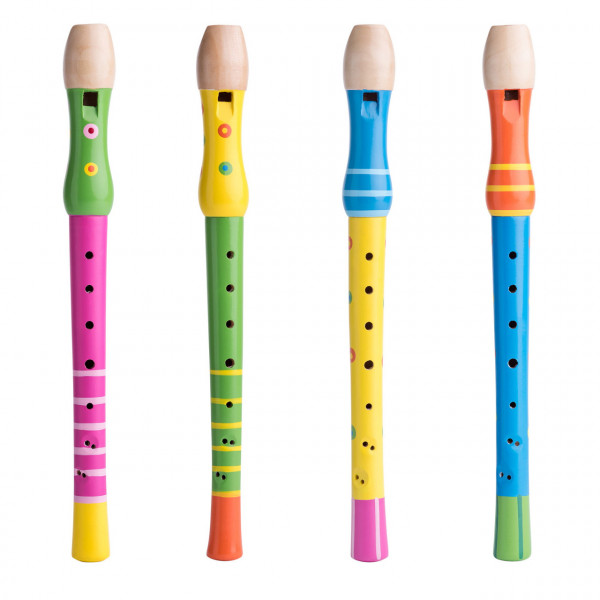 Jucarie din lemn - Flaut colorat