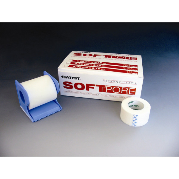 Leucoplast netesut tip SOFTPORE, 2.5cm x 9.15m, 12 role