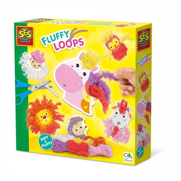 Set creativ - Bucle pufoase - Animale din fire moi