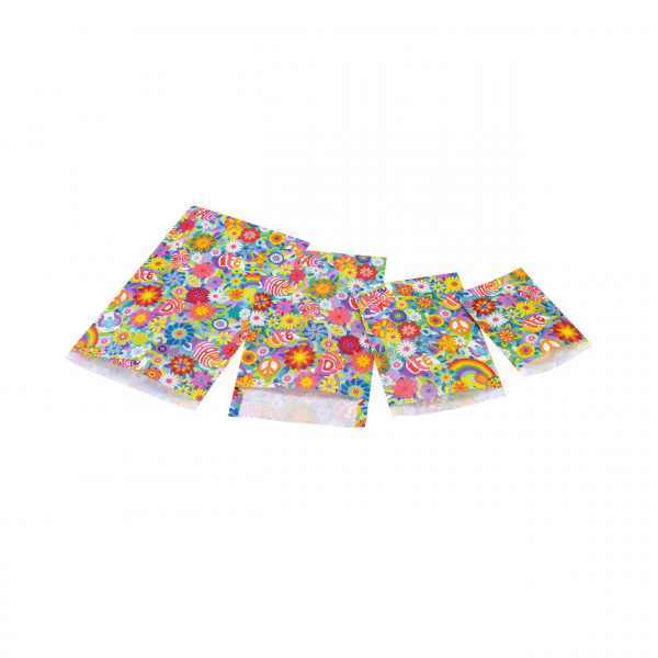 Punga cadou din hartie - Flower Power (L-plus - 23 x 33 x 4+6cm)
