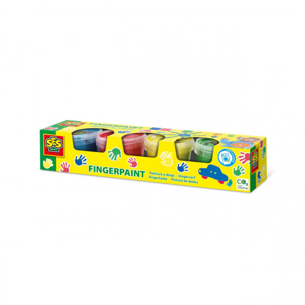 Set acuarele pentru degete, culori primare (4 x 110ml)