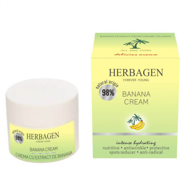 Cremă cu extract banană pentru orice tip de ten 50G