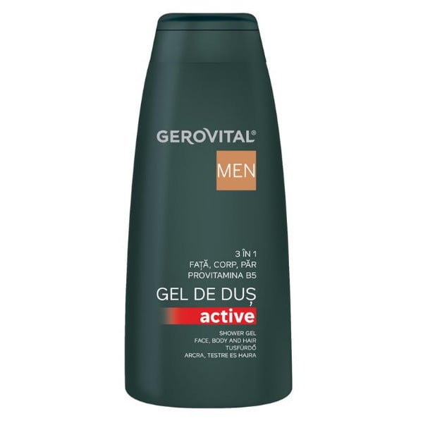 Gel de dus Active 3 în 1 Gerovital Men 400 ml