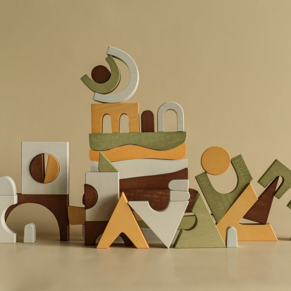 Jucarie din lemn - Blocuri puzzle