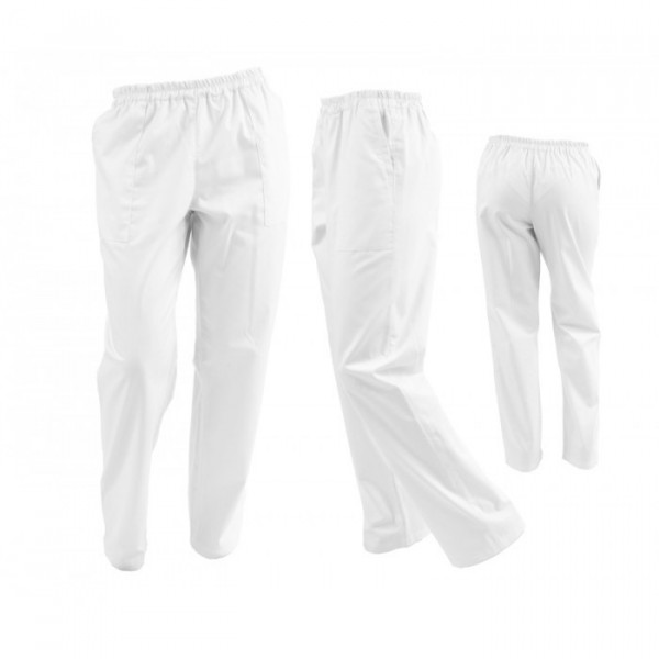 Pantaloni albi unisex