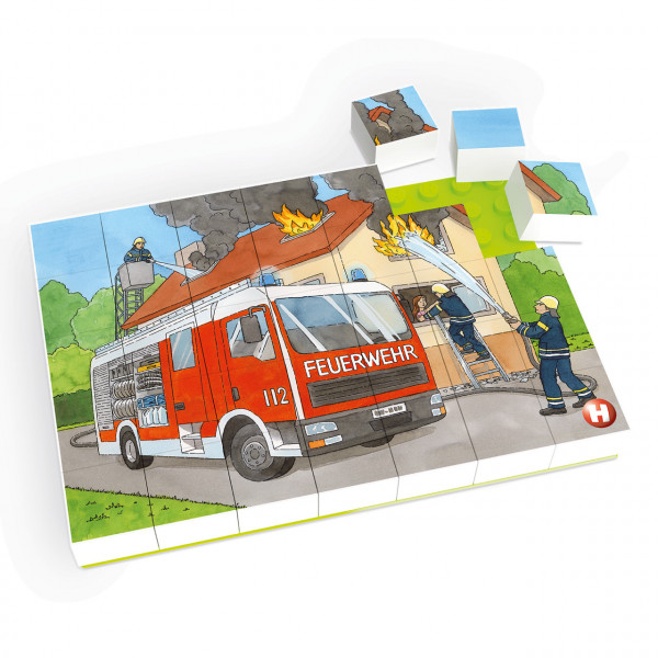 Puzzle Masina de pompieri Hubelino (35 piese)
