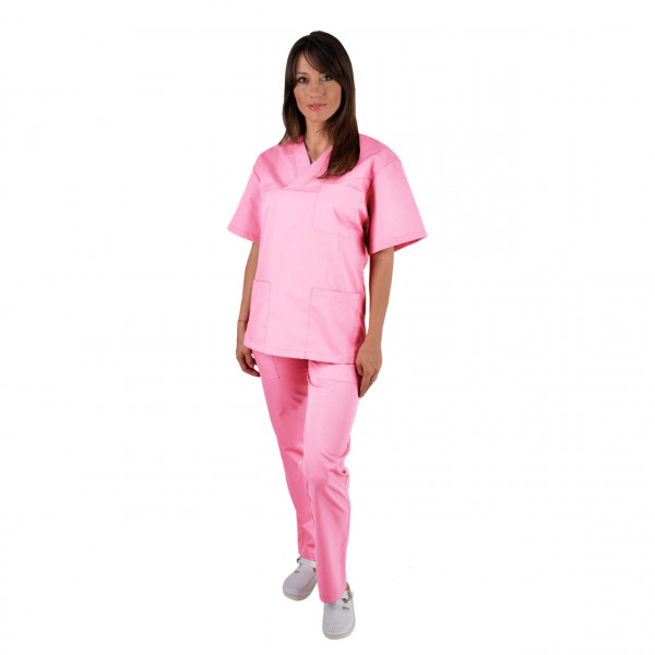Costum medical roz deschis - unisex