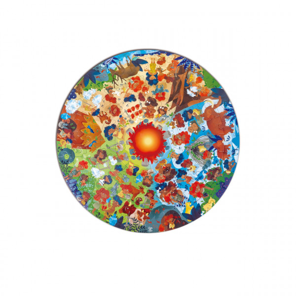 Puzzle Epoca de piatra pentru copii, cu led (102 piese)