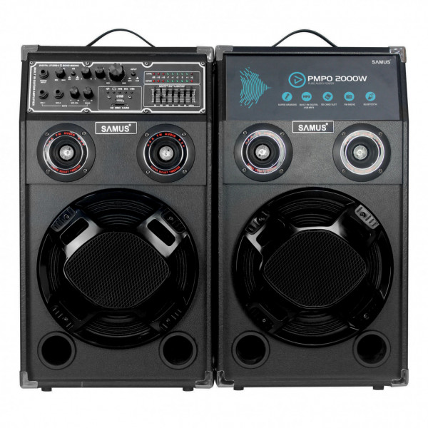 Set boxe portabile + microfon cu fir SAMUS TWIN SOUND 10