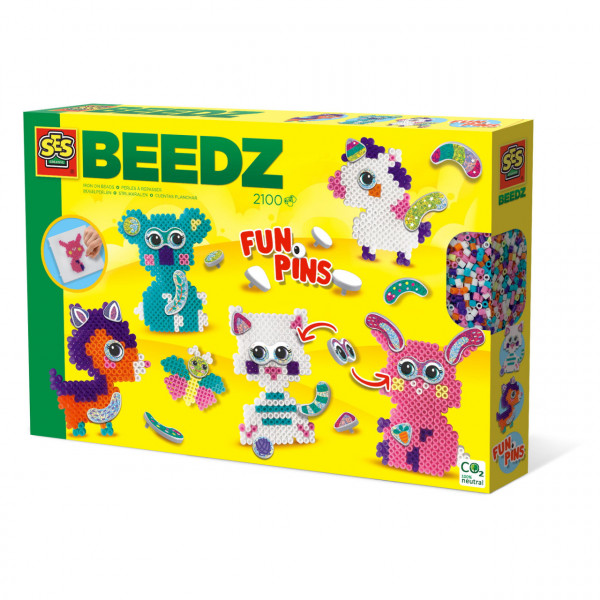Set creativ copii Beedz – Margele de calcat Funpins animale