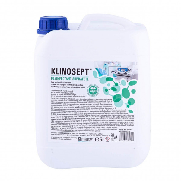 Klinosept - Dezinfectant rapid pentru suprafete RTU, pe baza de alcool